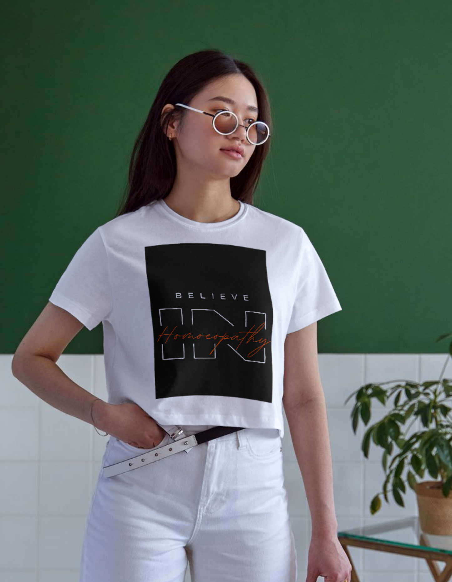 Believe in Homoeopathy | Unisex Classic Crew T-Shirt for Natural Healing Enthusiasts