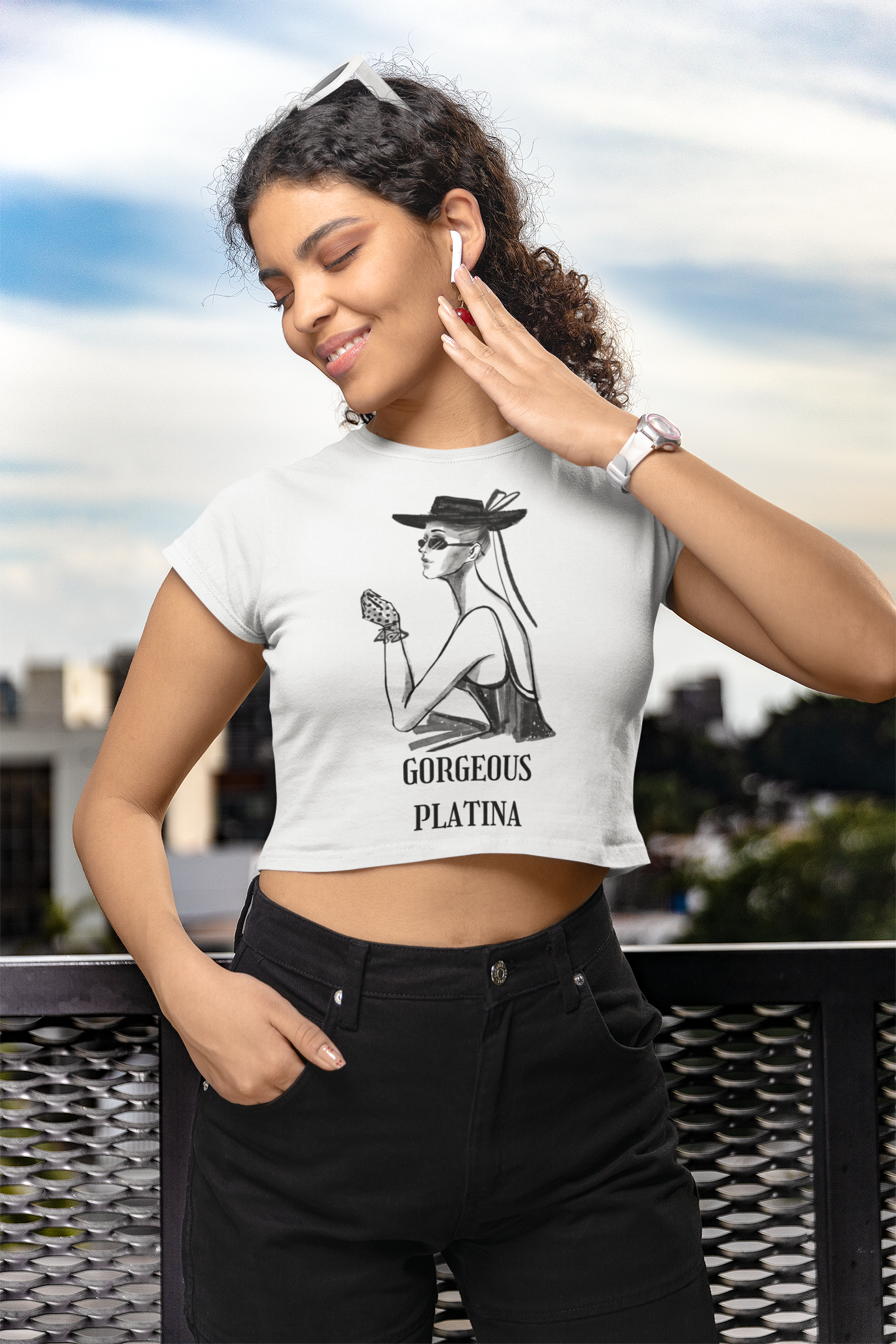 Gorgeous Platina Crop Tee