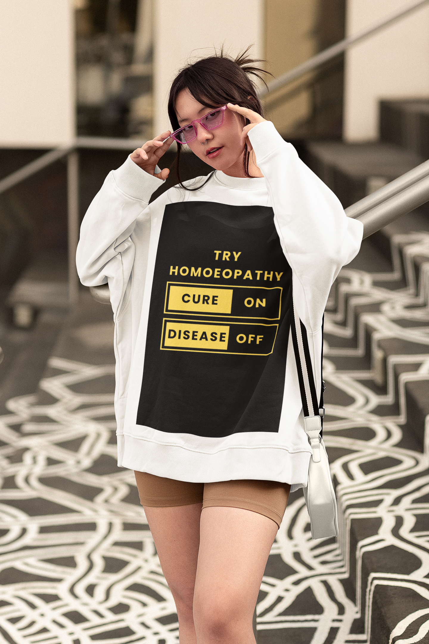 Try Homoeopathy: Cure On, Disease Off – Unisex Classic Crew T-Shirt