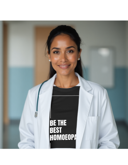 Be the Best Homoeopath | Unisex Classic Crew T-Shirt for Students & Doctors