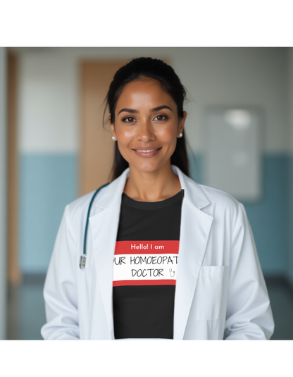Hello! I am Your Homoeopathic Doctor | Unisex Classic Crew T-Shirt for Proud Homeopaths