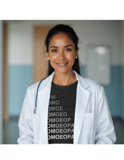 Homoeopath Gradient Text Design | Unisex Classic Crew T-Shirt for Proud Homeopaths