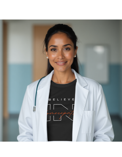 Believe in Homoeopathy | Unisex Classic Crew T-Shirt for Natural Healing Enthusiasts