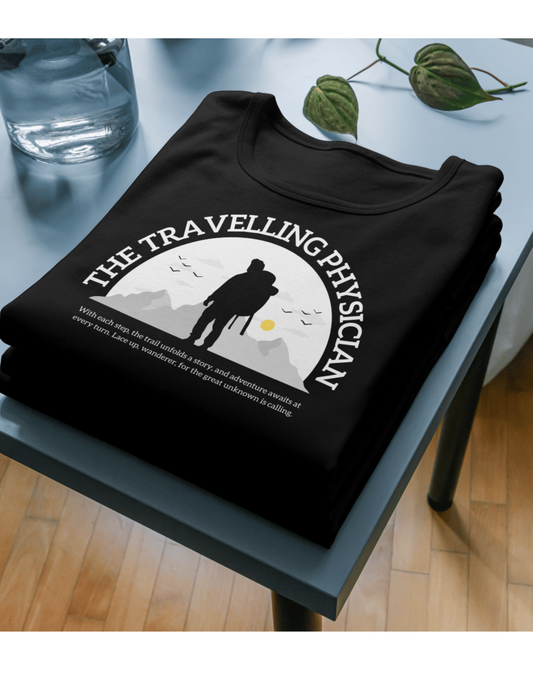 The Travelling Physician | Unisex Classic Crew T-Shirt for Homeopathy Doctors & Students