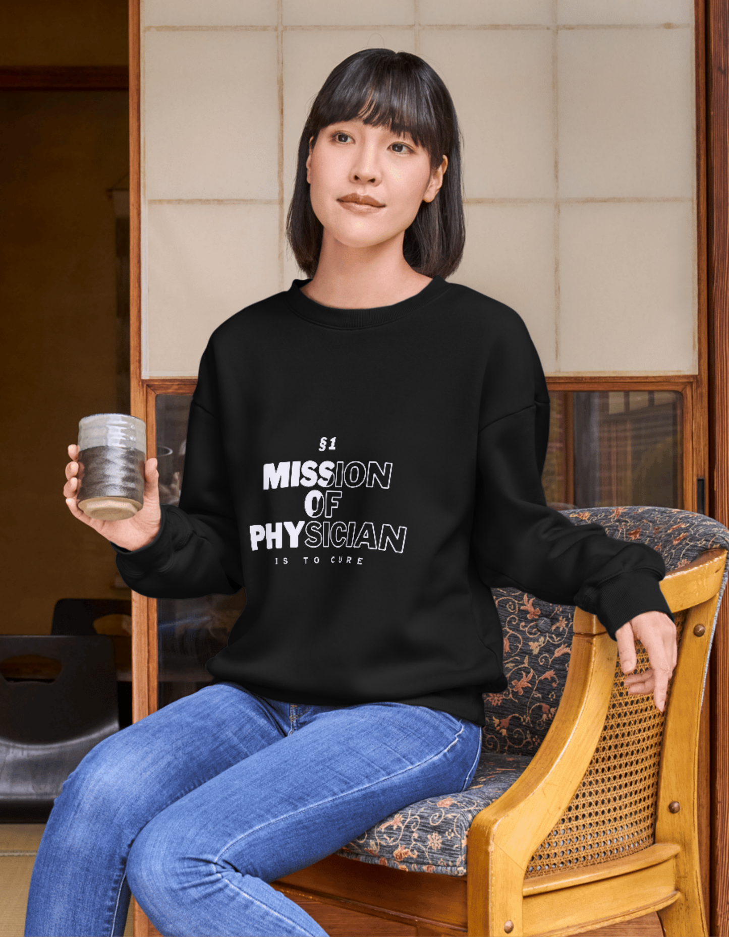 1st Aphorism – The Mission of Physician is to Cure (Unisex Classic Crew T-Shirt)