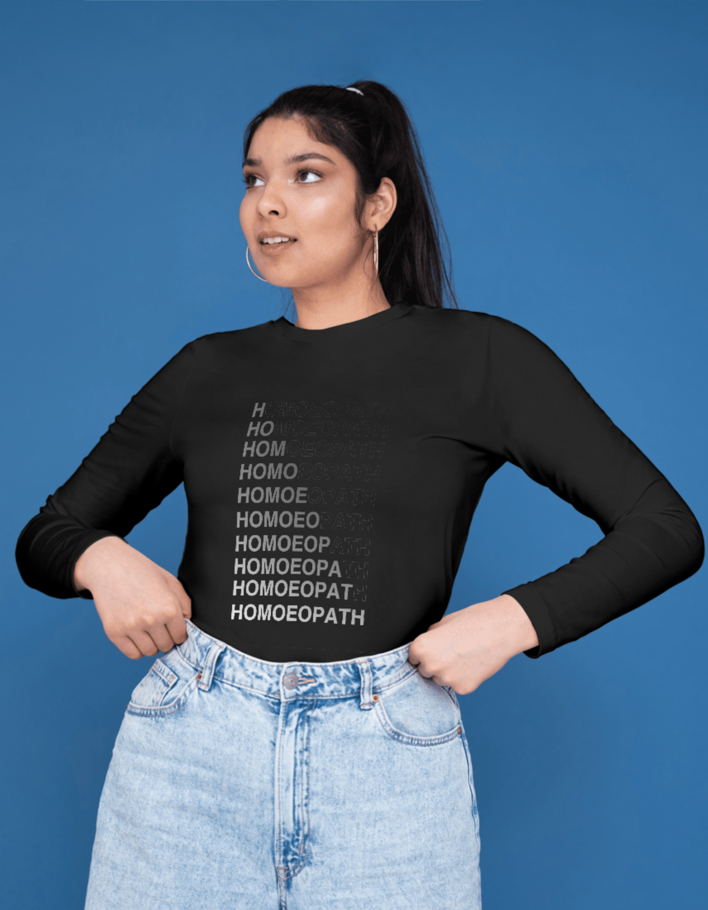 Homoeopath Gradient Text Design | Unisex Classic Crew T-Shirt for Proud Homeopaths