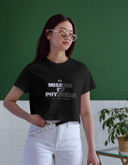 1st Aphorism – The Mission of Physician is to Cure (Unisex Classic Crew T-Shirt)