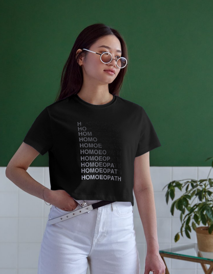 Homoeopath Gradient Text Design | Unisex Classic Crew T-Shirt for Proud Homeopaths